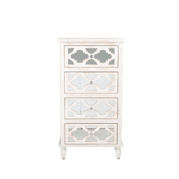 HAMPTON BEACH MARRAKESH DESIGN 4 DRAWER TALL CHEST CABINET (EX DISPLAY)
by Lina Home