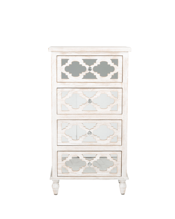 HAMPTON BEACH (MARRAKESH DESIGN) 4 DRAWER TALL CHEST CABINET  by Lina Home