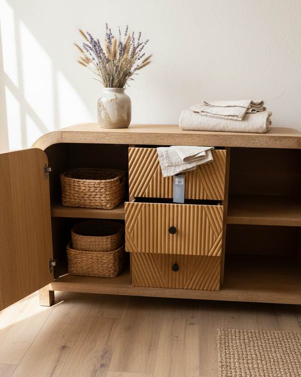 GILLAM NATURAL WOOD SIDEBOARD by simply Hazel