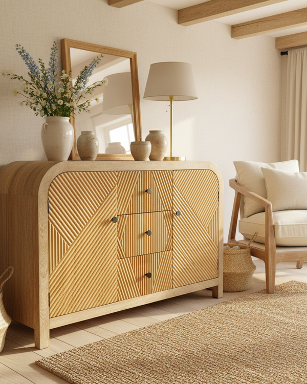 GILLAM NATURAL WOOD SIDEBOARD by simply Hazel