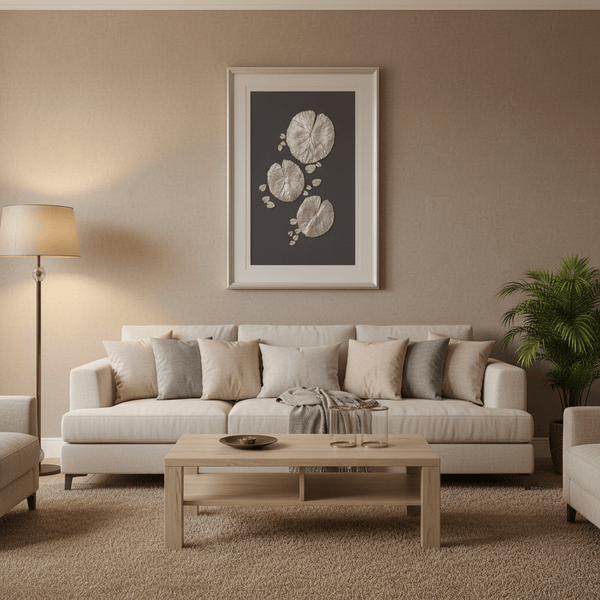 SILVER LEAF DESIGN FRAMED WALL ART by simply Hazel
