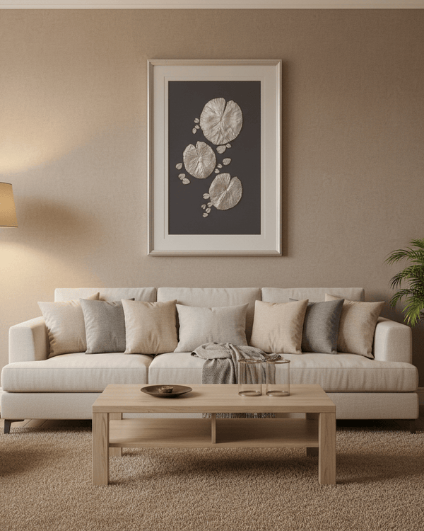 SILVER LEAF DESIGN FRAMED WALL ART by simply Hazel