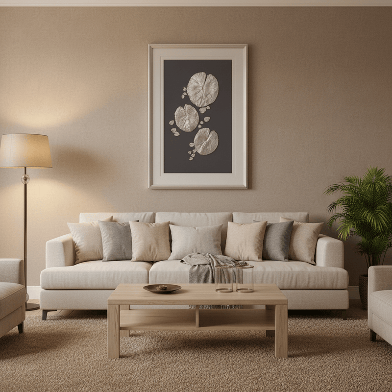 SILVER LEAF DESIGN FRAMED WALL ART by simply Hazel