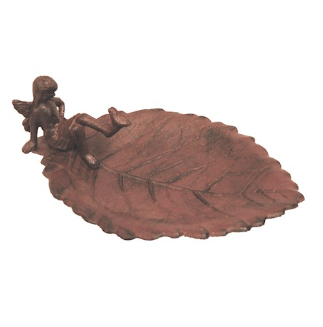 simply HAZEL CAST IRON BIRD FEEDER w/FAIRY