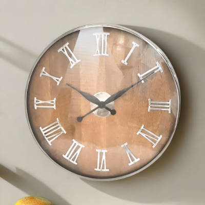 60cm Natural Wood Wall Clock
