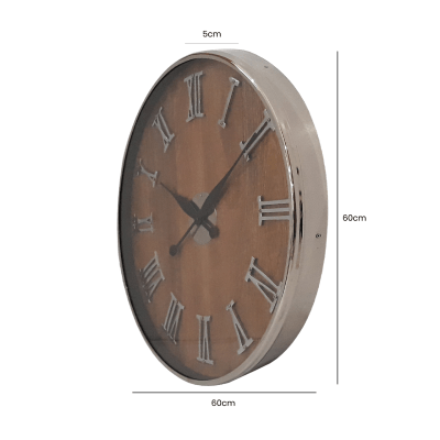 simply HAZEL Decoration 60cm Natural Wood Wall Clock