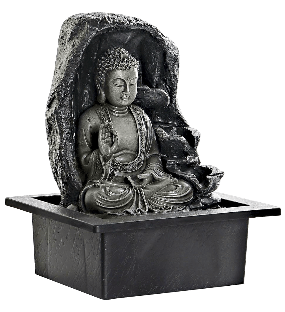 simply HAZEL Decoratrive Item BUDDHA style 2 HOME/GARDEN 21cm WATER FEATURE FOUNTAIN with LED (various styles to choose from)