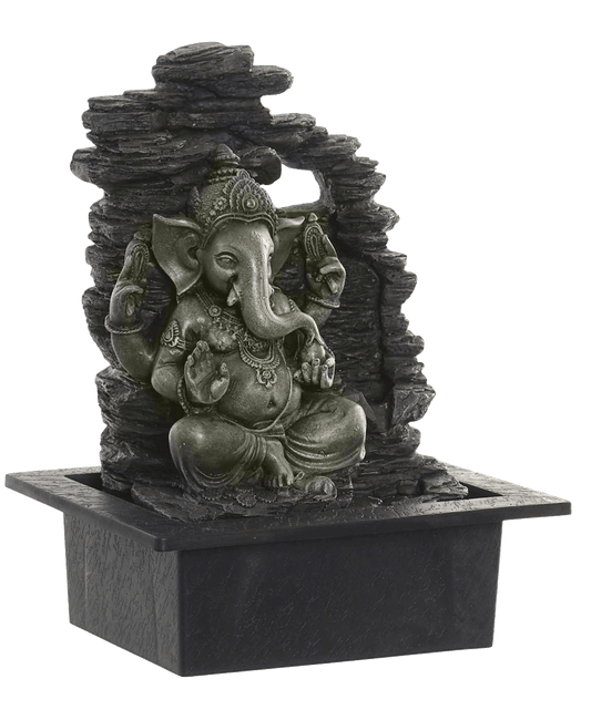 simply HAZEL Decoratrive Item Ganesha style 1 ORIENTAL 32cm HOME/GARDEN WATER FEATURE FOUNTAINS with LED (2 styles available)