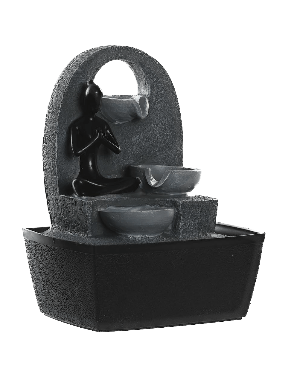 simply HAZEL Decoratrive Item YOGA style 2 HOME/GARDEN 21cm WATER FEATURE FOUNTAIN with LED (various styles to choose from)