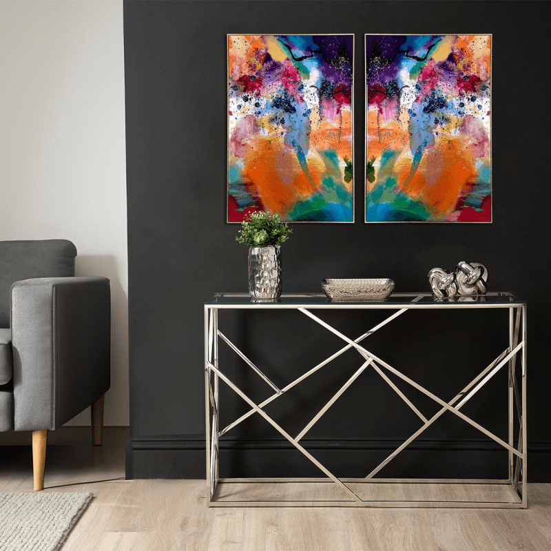 simply HAZEL Framed Print 82x122cm Framed Multicoloured Abstract Canvas