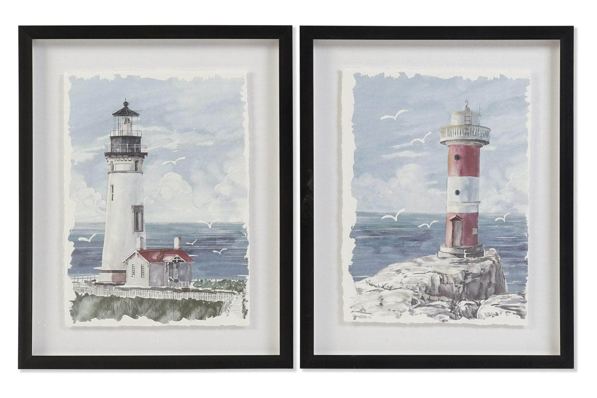 simply HAZEL Framed Print Atlantic Lighthouse framed prints  (2 styles to choose from)