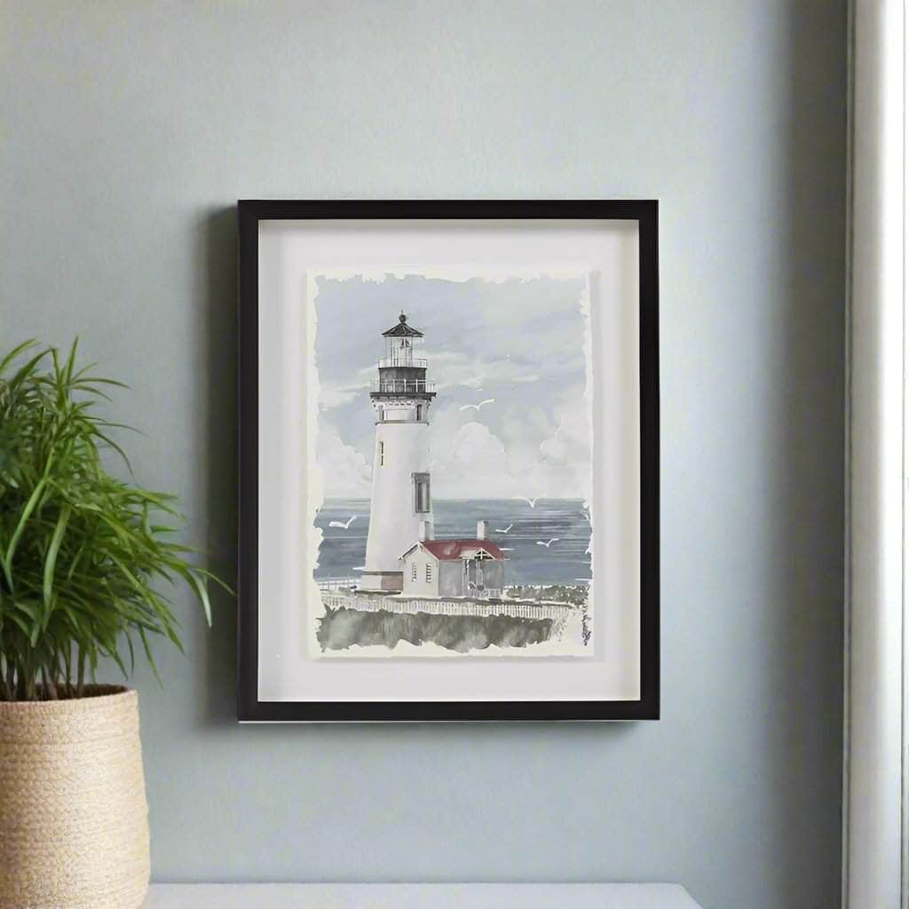 simply HAZEL Framed Print Atlantic Lighthouse framed prints  (2 styles to choose from)