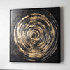 simply HAZEL Framed Print Dark Grey and Gold Framed Abstract Canvas Wall Art