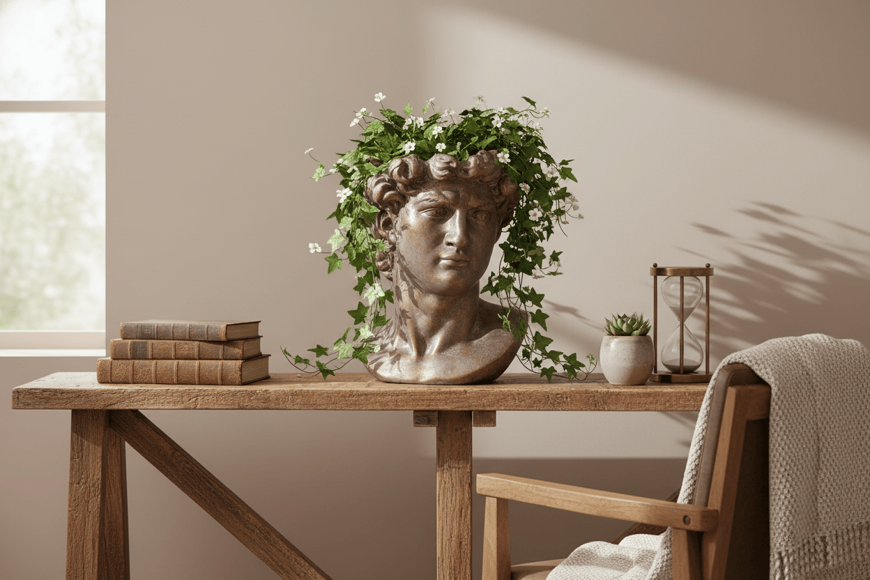 simply HAZEL Garden Accessories AGED CARA FLOWERPOT STAND