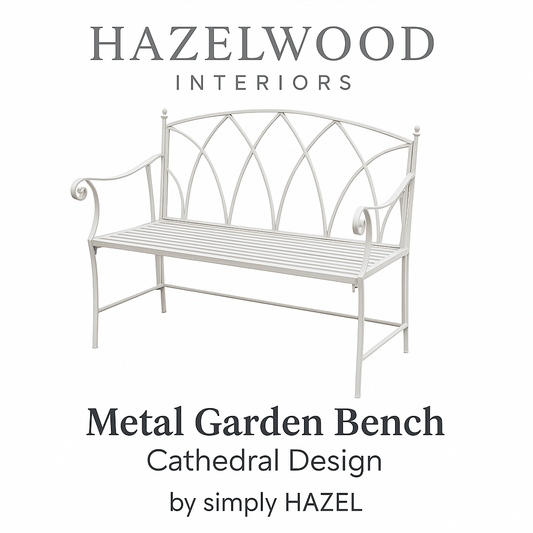 simply HAZEL Garden Accessories Metal Garden Bench (Cathedral Design) By simply HAZEL