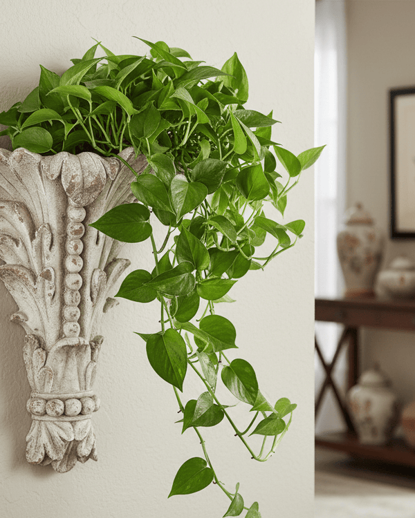 simply Hazel WALL FLOWERPOT STAND AGED WHITE