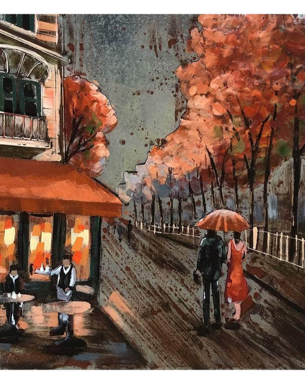 Autumn in Paris – Handmade 3D Metal Wall Art