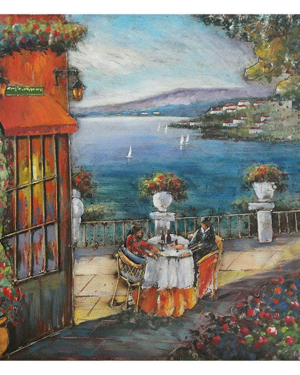 Italian Lakeside Romance – Handmade 3D Metal Wall Art