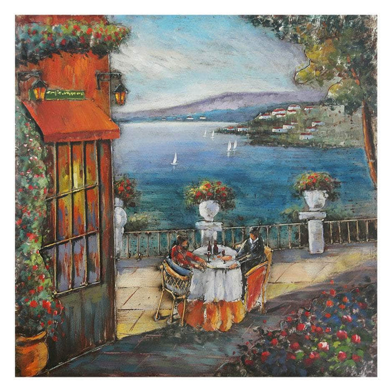 Italian Lakeside Romance – Handmade 3D Metal Wall Art
