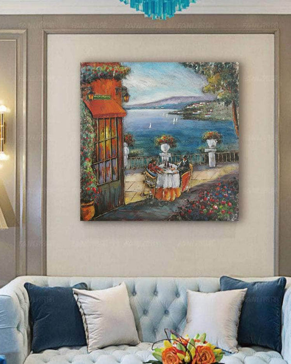 Italian Lakeside Romance – Handmade 3D Metal Wall Art