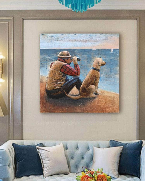 Seaside Companions – Handmade 3D Metal Wall Art