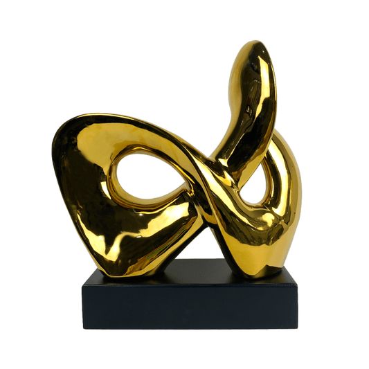 simply HAZEL Interior Design Range 33.5cm Gold Abstract Sculpture