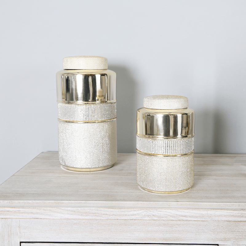 simply HAZEL Interior Design Range Champagne Glitz Ginger Jar