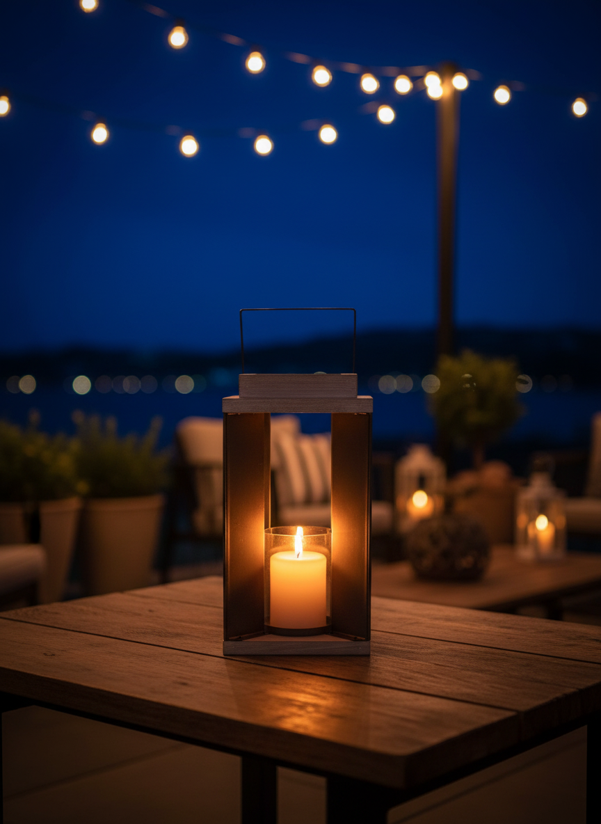 simply HAZEL Interior Design Range simply Hazel Lantern – Metal & Wood (40cm & 60cm)