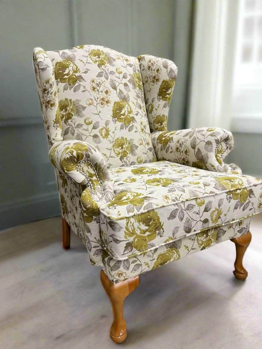 simply HAZEL Irish made Chair Duchess custom Irish Made kidney wingback armchair