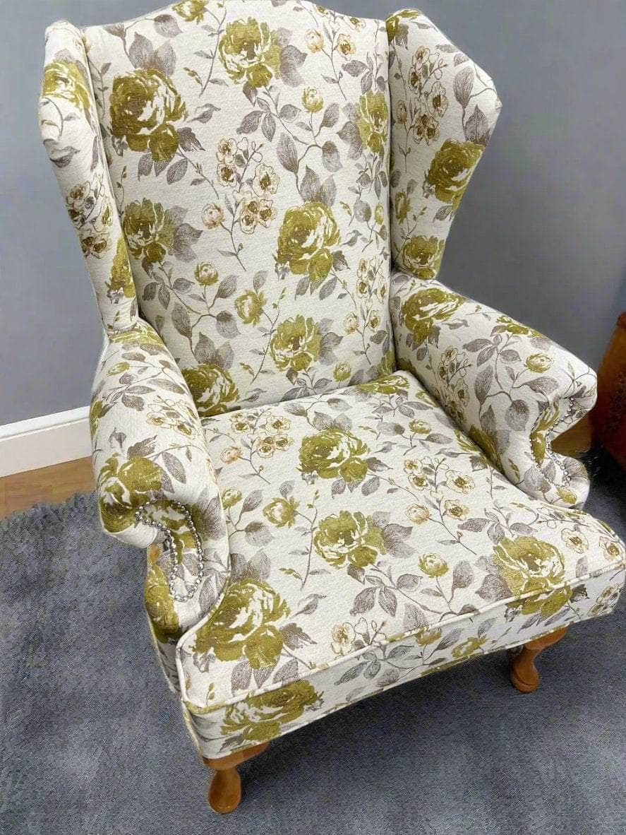 simply HAZEL Irish made Chair Duchess custom Irish Made kidney wingback armchair