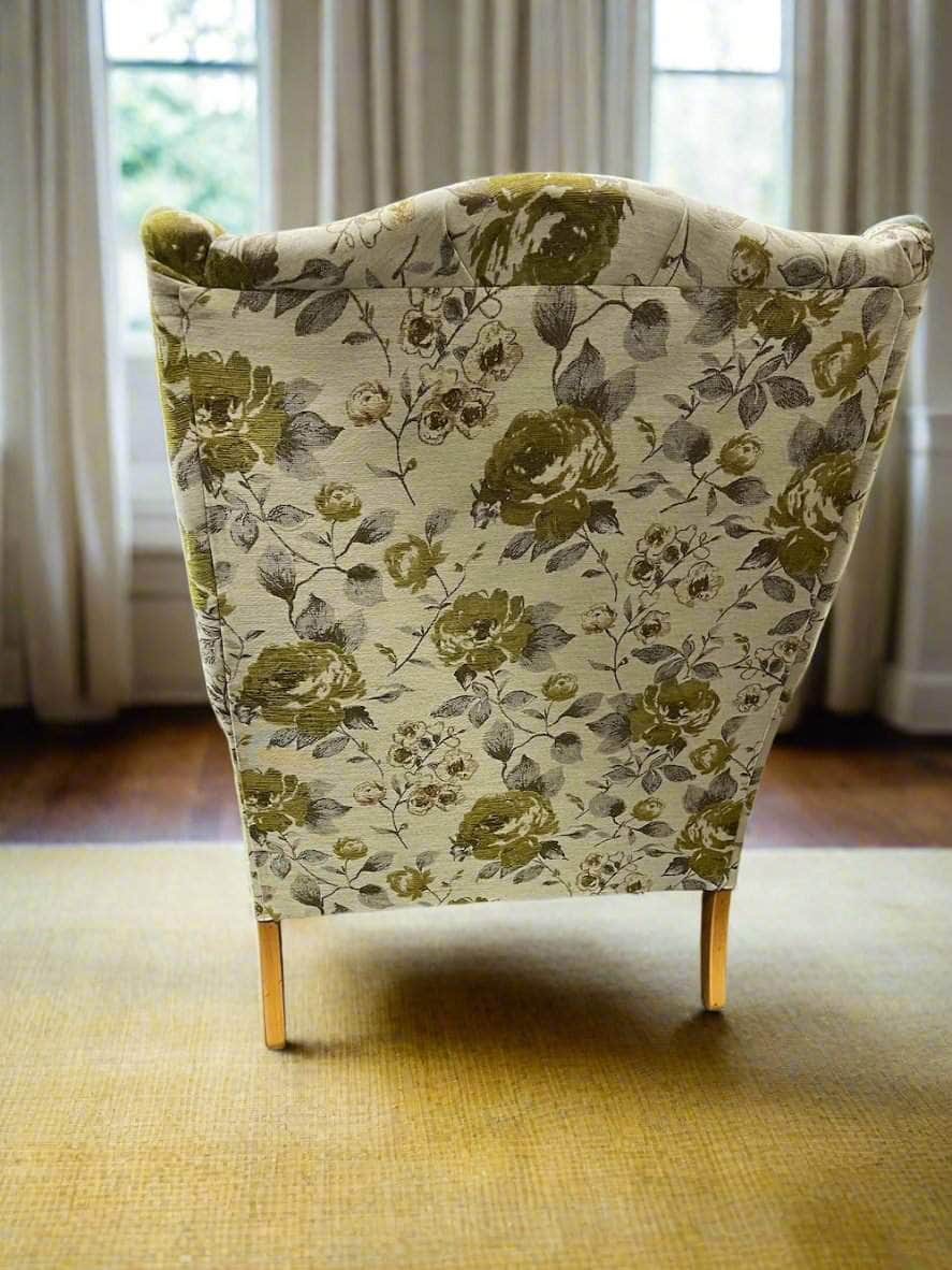 simply HAZEL Irish made Chair Duchess custom Irish Made kidney wingback armchair