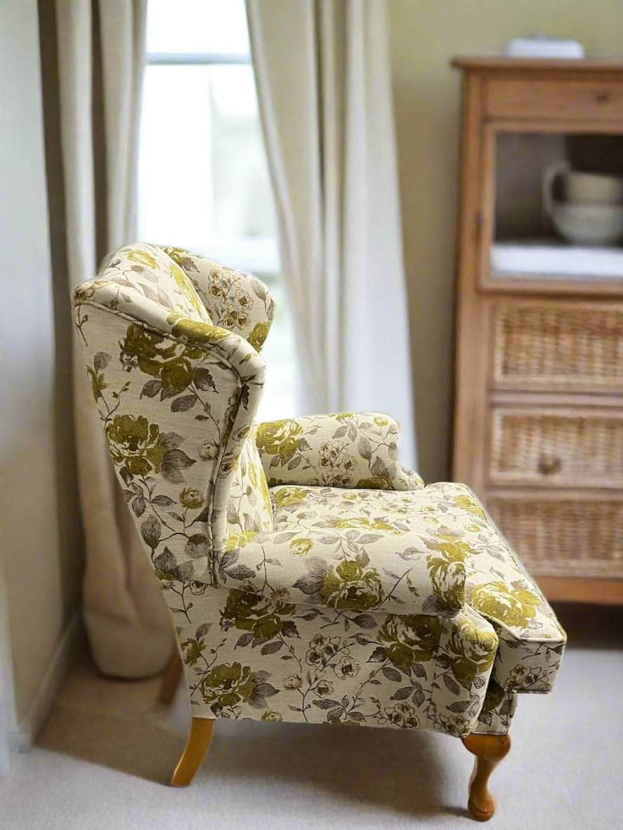 simply HAZEL Irish made Chair Duchess custom Irish Made kidney wingback armchair