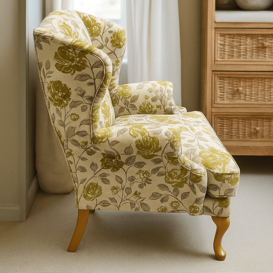 simply HAZEL Irish made Chair Duchess Custom Irish Made Kidney Wingback Armchair by simply Hazel
