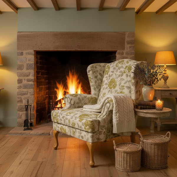 DUCHESS CUSTOM IRISH MADE KIDNEY WINGBACK ARMCHAIR by simply Hazel