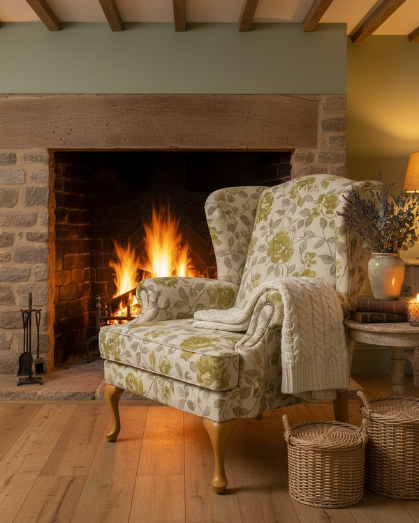 DUCHESS CUSTOM IRISH MADE KIDNEY WINGBACK ARMCHAIR by simply Hazel