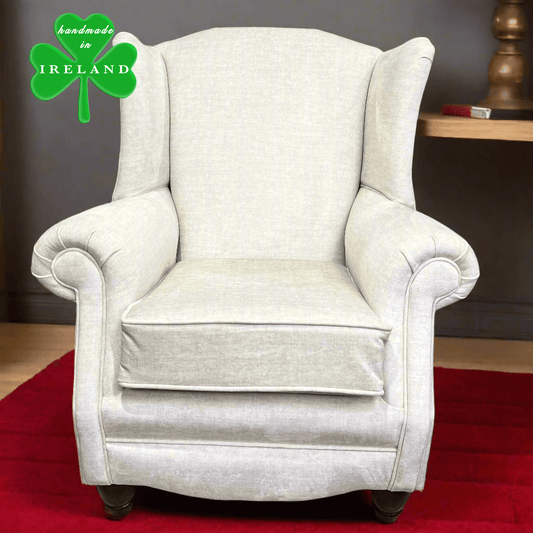 simply HAZEL Irish made Chair simply Hazel Princess Maya custom wingback armchair in Natural (bespoke options available)