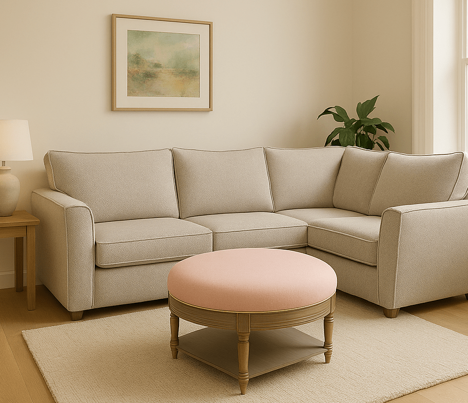 simply HAZEL Irish made Sofa Molly Corner Sofa in Soothing Stone by simply Hazel