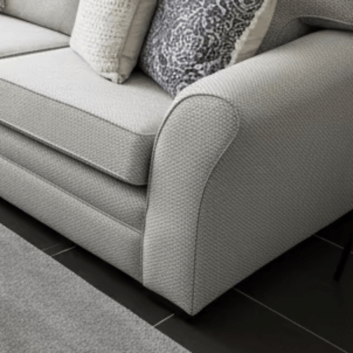simply HAZEL Irish made Sofa Molly Corner Sofa in Soothing Stone by simply Hazel