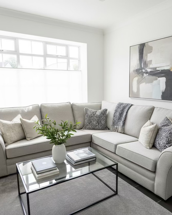 MOLLY CORNER SOFA IN SOOTHING STONE by simply Hazel (ex-display)