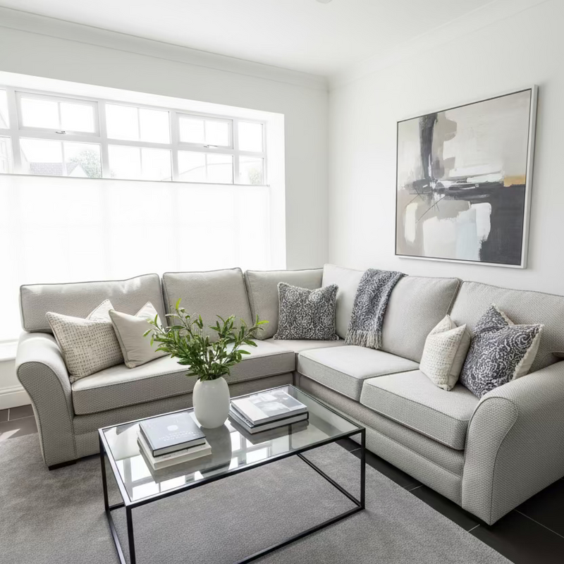 MOLLY CORNER SOFA IN SOOTHING STONE by simply Hazel