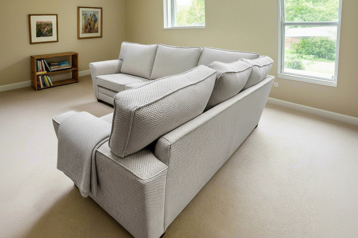 simply HAZEL Irish made Sofa MOLLY L Sofa custom Irish Made sofa in Soothing Stone (bespoke options available)