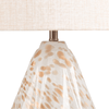 simply HAZEL Lamp 60cm White Glass with Brown Droplets Table Lamp