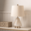 simply HAZEL Lamp 60cm White Glass with Brown Droplets Table Lamp