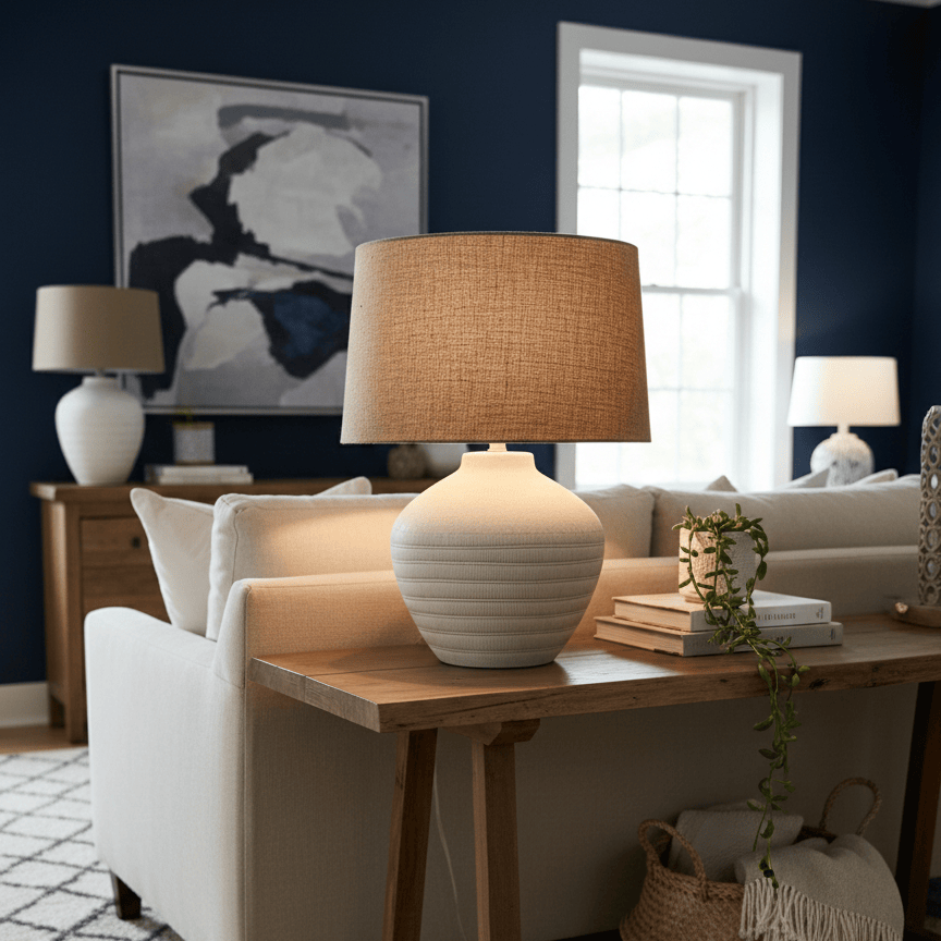 simply HAZEL Lamp CERAMIC WHITE WASH TABLE LAMP
by simply Hazel