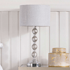 simply HAZEL Lamp Four Ceramic Ball Lamp With Light Grey Shade