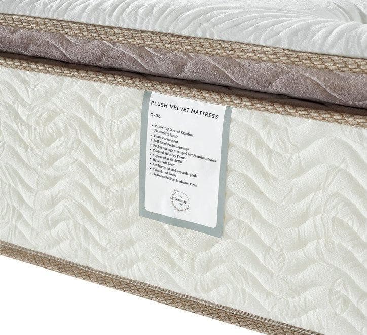 simply HAZEL Mattress Serenity Sleep G6 Plush Velvet Mattress - FREE DELIVERY & GIFT