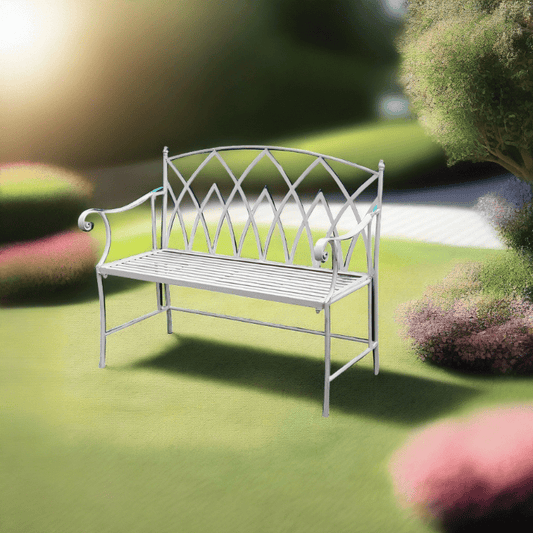 simply HAZEL Metal Garden Bench (Cathedral design)