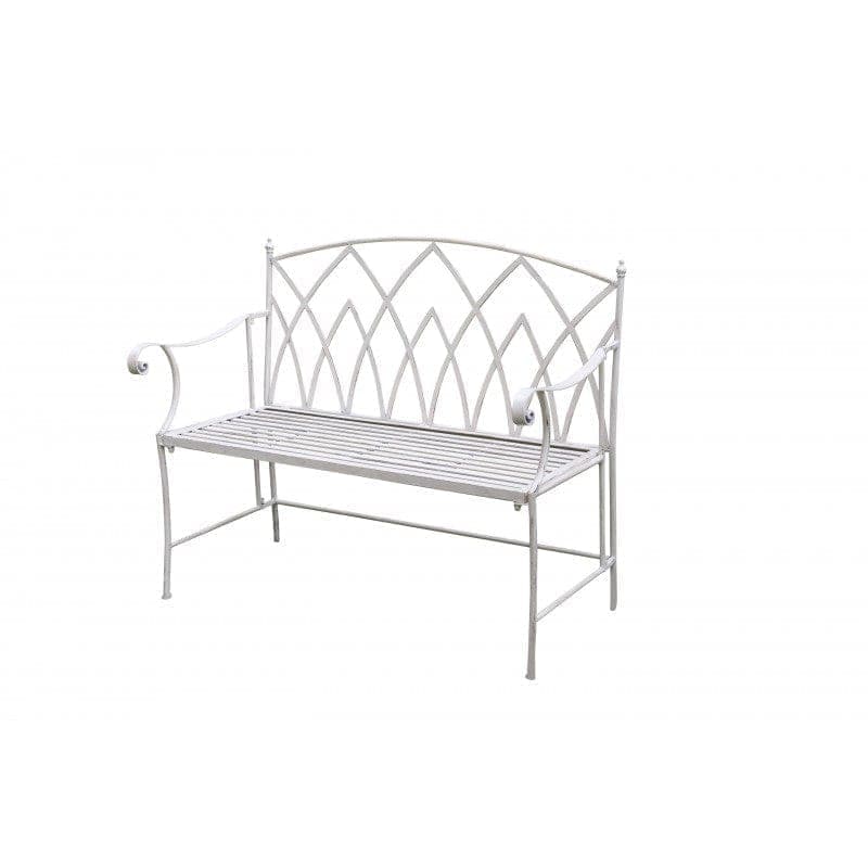 simply HAZEL Metal Garden Bench (Cathedral design)