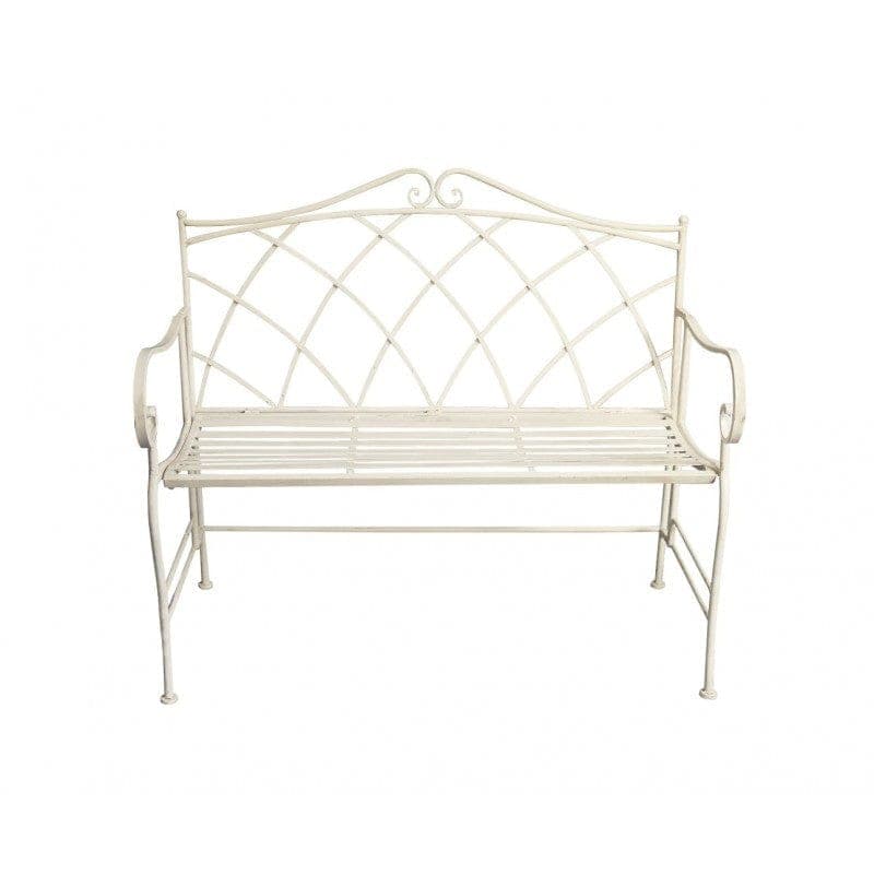 simply HAZEL Metal Garden Bench (Trellis design)