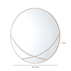 simply HAZEL Mirror 93cm Pristina Mirror Champagne Round Wall Mirror